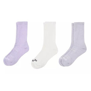 Women's DSG Crew Socks 3-Pack Light Grey White Pink